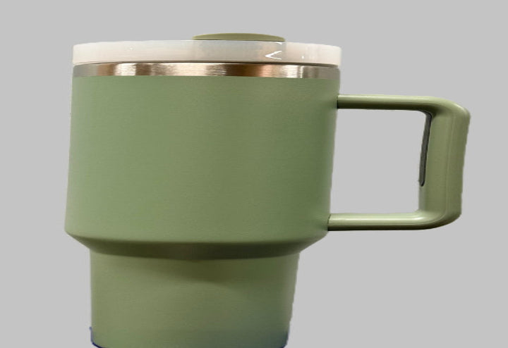 40oz. Green and silver background Stanley Style Tumbler