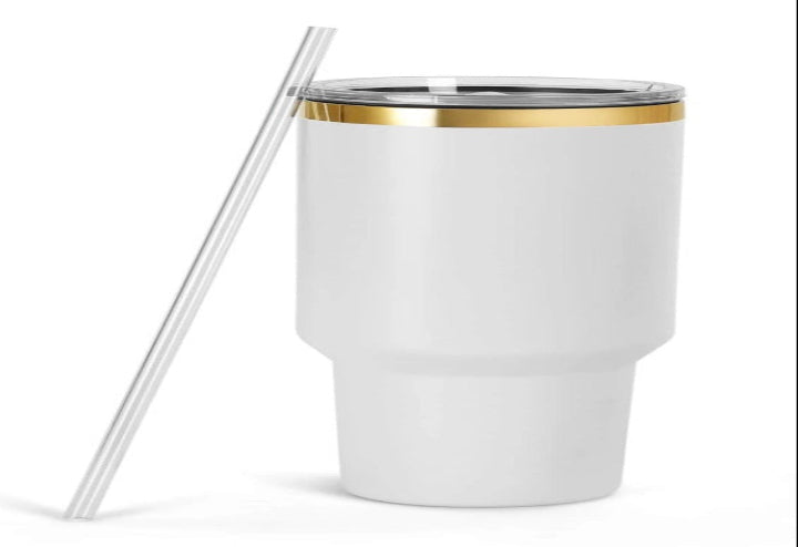 40oz White Stanley style Tumbler