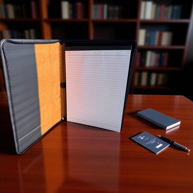 Leatherette Portfolio with Notepad