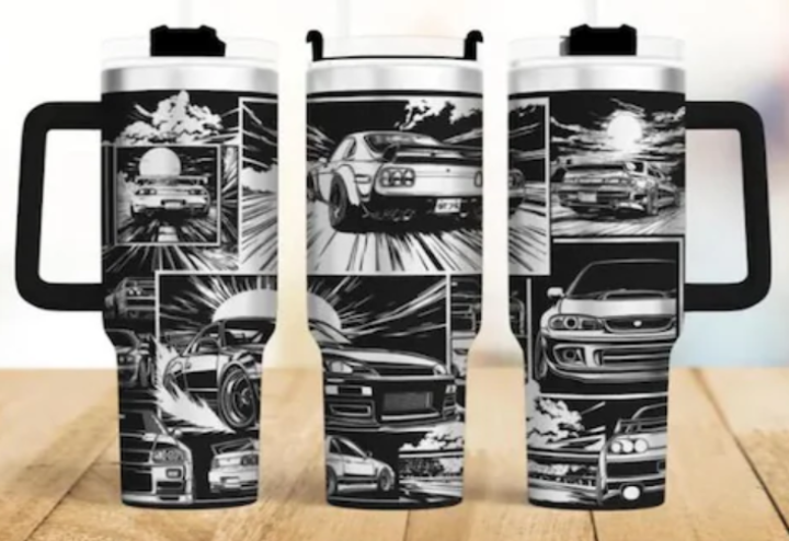 Car with a Sunset Design