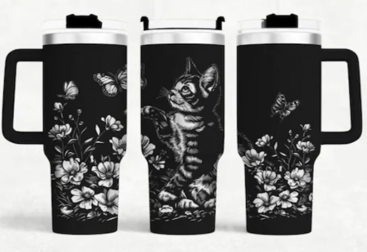 Cat and Butterfly Design