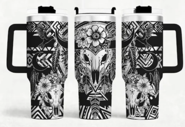 Cow Skull Western Design