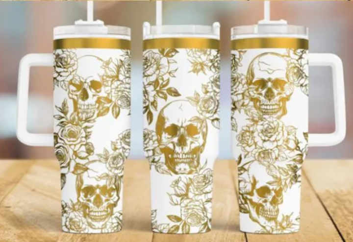 Skull and Roses Design